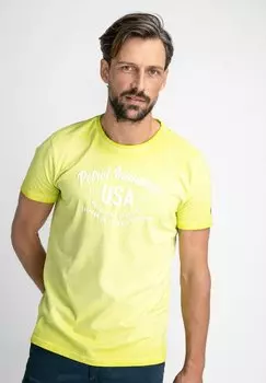 Футболка с принтом Petrol Industries, светло-зеленый