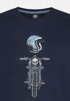 Футболка с принтом Petrol Industries, темно-синий