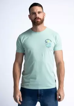 Футболка с принтом Petrol Industries, зеленый