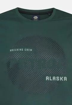 Футболка с принтом Petrol Industries, зеленый