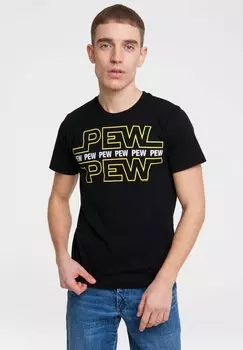Футболка с принтом PEW PEW LOGOSHIRT, цвет schwarz