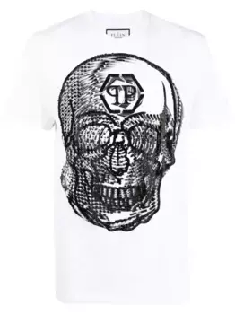 Футболка с принтом Philipp Plein, белый