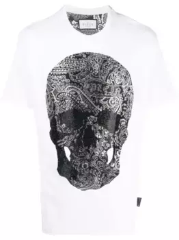 Футболка с принтом Philipp Plein, белый