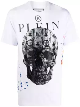 Футболка с принтом Philipp Plein, белый