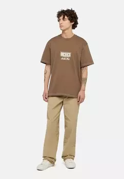 Футболка с принтом PHILIPSBURG Dickies, темно-коричневый