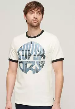 Футболка с принтом PHOTOGRAPHIC LOGO Superdry, белый