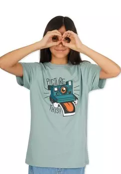 Футболка с принтом PICTURE THIS Band Of Rascals, цвет chinoisgreen