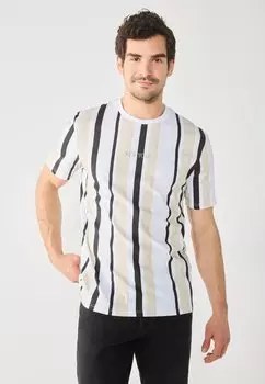 Футболка с принтом Pier One, коричневый