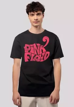 Футболка с принтом PINK FLOYD RETRO LOGO F4NT4STIC, черный