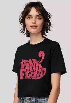 Футболка с принтом PINK FLOYD RETRO LOGO F4NT4STIC, черный