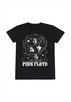 Футболка с принтом PINK FLOYD RETRO STYLE Henry Tiger, черный