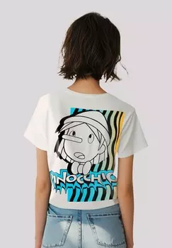 Футболка с принтом PINOCCHIO LOGO F4NT4STIC, белый