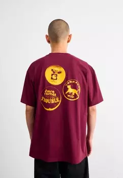 Футболка с принтом PINS Carhartt WIP, Бордо