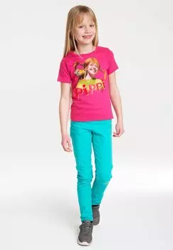 Футболка с принтом Pippi Langsrumpf T-Shirt LOGOSHIRT, розовый