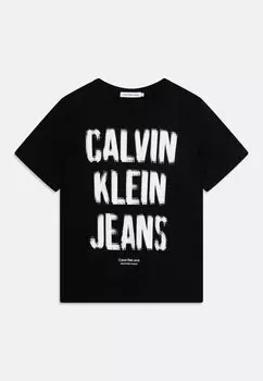 Футболка с принтом PIXEL LOGO RELAXED Calvin Klein Jeans, цвет black