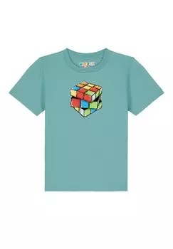 Футболка с принтом PIXEL ZAUBERWRFEL Watapparel, цвет teal monstera