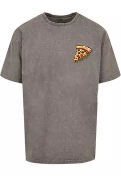 Футболка с принтом Pizza Comic Merchcode, цвет asphalt