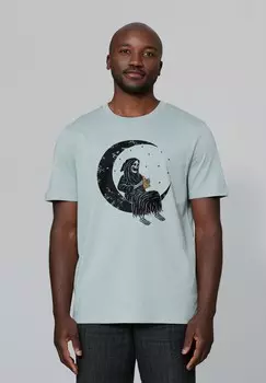 Футболка с принтом PIZZA FOR LIFE watapparel, бирюзовый