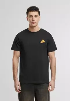Футболка с принтом PIZZA TEE Mister Tee, черный