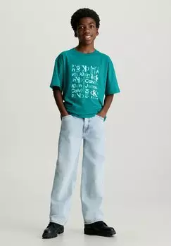 Футболка с принтом PLACED BOX Calvin Klein Jeans, цвет fanfare