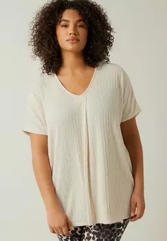 Футболка с принтом PLISSE PLEAT FRONT Evans, кремовый