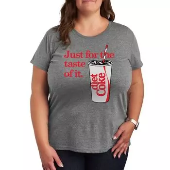 Футболка с принтом «Plus diet coke for the taste of it» Licensed Character, серый