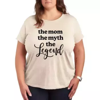 Футболка с принтом "Плюс мама, миф, легенда" Unbranded, бежевый