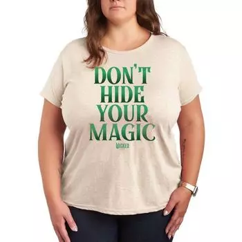 Футболка с принтом "плюс размер" от Wicked Don't Closer your magic Graphic Licensed Character, белый