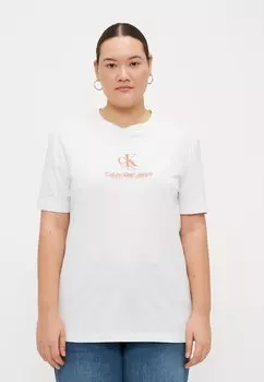 Футболка с принтом PLUS SHADOW GRAPHIC REGULAR TEE Calvin Klein Jeans, белый