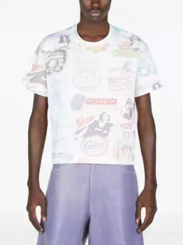 Футболка с принтом по всей поверхности GUESS USA, белый