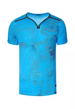 Футболка с принтом по всей поверхности RUSTY NEAL, цвет Sax