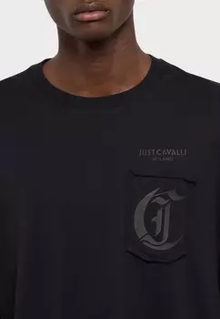 Футболка с принтом POCKET Just Cavalli, черный
