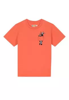 Футболка с принтом POCKET PANDAS Watapparel, цвет fiesta