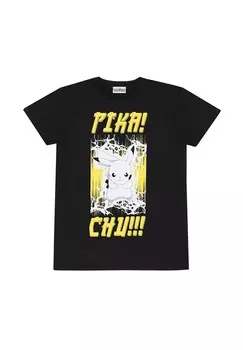 Футболка с принтом POKMON ELECTRIFYING Pokemon, черный