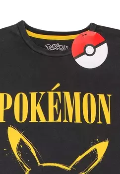 Футболка с принтом POKMON GRAFFITI PIKACHU ACID WASH Henry Tiger, антрацит