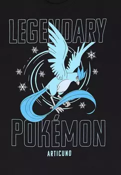 Футболка с принтом POKMON LEGENDARY ARTICUNO Pokemon, черный
