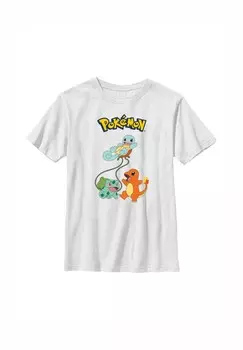 Футболка с принтом POKMON ORIGINAL TRIO Pokemon, белый