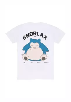 Футболка с принтом POKMON SNORLAX Pokemon, белый