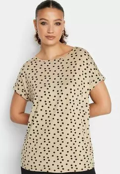 Футболка с принтом POLKA DOT Long Tall Sally, цвет brown