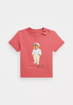 Футболка с принтом POLO BEAR COTTON JERSEY TEE Ralph Lauren, красный