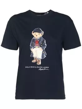 Футболка с принтом Polo Bear Polo Ralph Lauren, синий