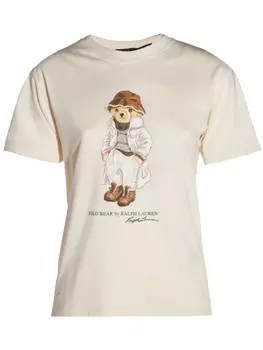 Футболка с принтом Polo Bear Polo Ralph Lauren, нейтральный цвет