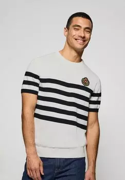 Футболка с принтом Polo Club, бежевый