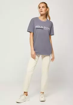 Футболка с принтом Polo Club, бирюзовый