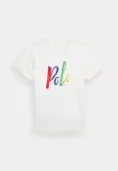 Футболка с принтом Polo Ralph Lauren, цвет deckwash white