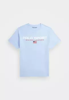 Футболка с принтом POLO SPORT COTTON JERSEY TEE Polo Ralph Lauren, светло-голубой
