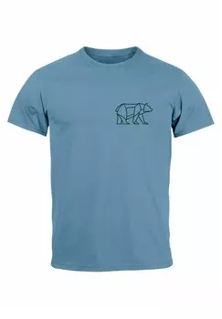 Футболка с принтом POLYGON DESIGN BR NATUR OUTDOOR FASHION ST Neverless, цвет Mottled Royal Blue