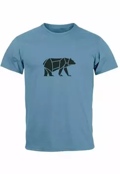 Футболка с принтом POLYGON DESIGN BR TIERMOTIV OUTDOOR F Neverless, синий