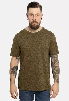 Футболка с принтом POLYGONMUSTER FORSBERG, темно-зеленый