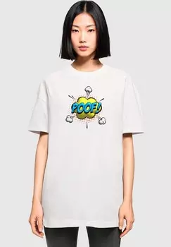 Футболка с принтом POOF COMIC BOYFRIEND TEE Merchcode, белый